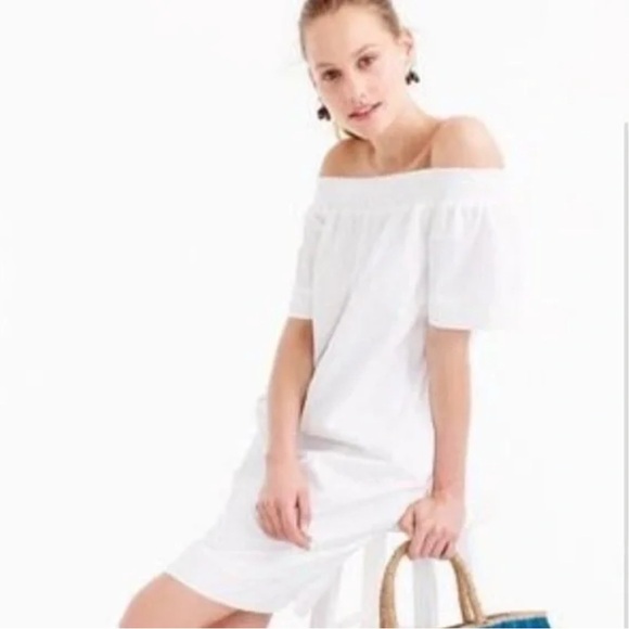 J. Crew White Off-Shoulder Dress - Picture 2 of 9